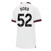 Camisa de Futebol Manchester City Oscar Bobb #52 Equipamento Secundário Mulheres 2023-24 Manga Curta
